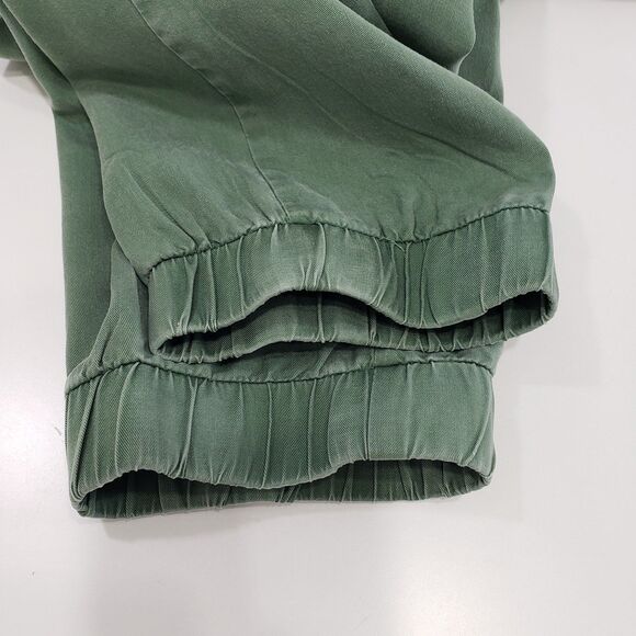 Vince Camuto Woman's 100% Lyocell Green Cargo Pants with Elastic Ankles, Medium - Picture 12 of 12